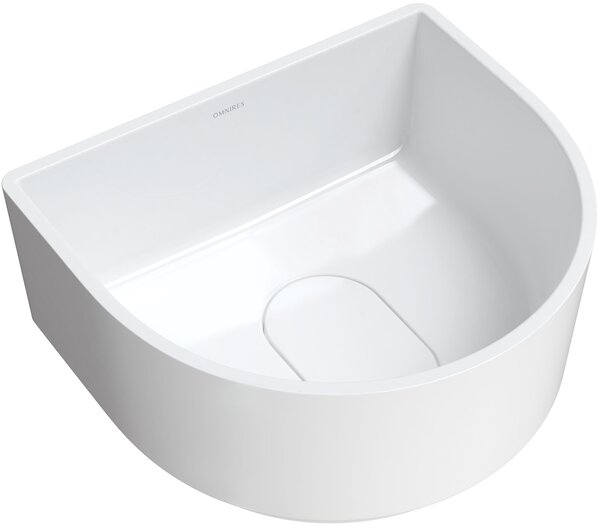 Omnires Cadence M+ umyvadlo 42x37 cm polokulatý na pult bílá CADENCE420BP
