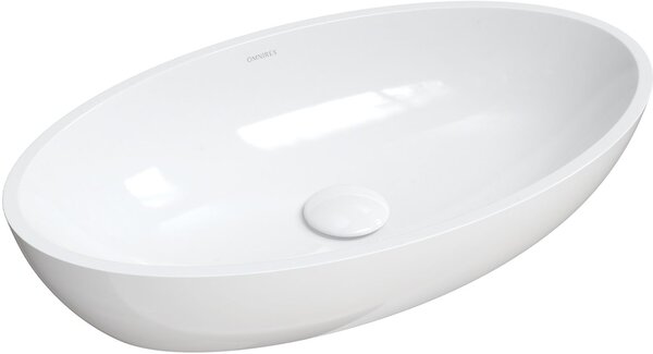 Omnires M+ umyvadlo 60x35 cm oválné na pult bílá lesk SIENALUNBP