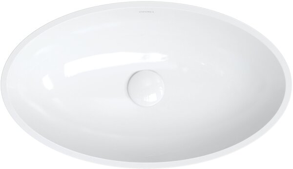 Omnires M+ umyvadlo 60x35 cm oválné na pult bílá lesk SIENALUNBP