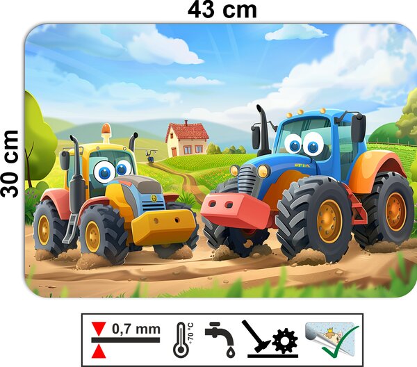 PokojovaDekorace.cz, Dětské prostírání - 082, Traktor, 43x30cm