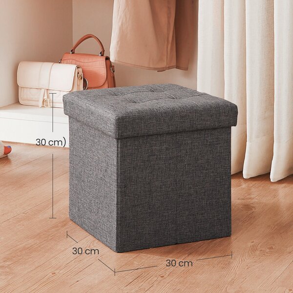 SEDACÍ BOX, textil, kompozitní dřevo, 30/30/30 cm - Taburety, Online Only