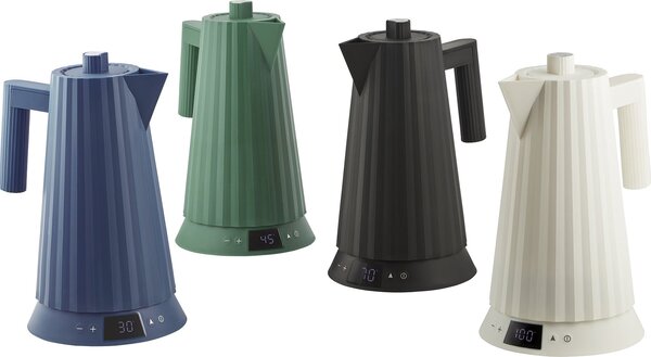 Alessi MDL21 B Rychlovarná konvice s regulací teploty Plissé 1,7 l černá