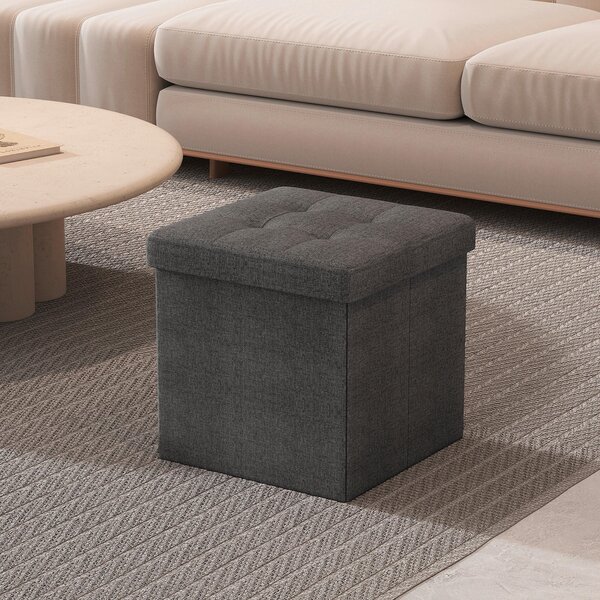 SEDACÍ BOX, textil, kompozitní dřevo, 30/30/30 cm - Taburety, Online Only