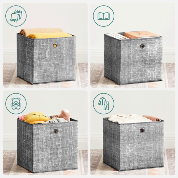 SADA ÚLOŽNÝCH BOXŮ, šedá - Úložné košíky, Online Only