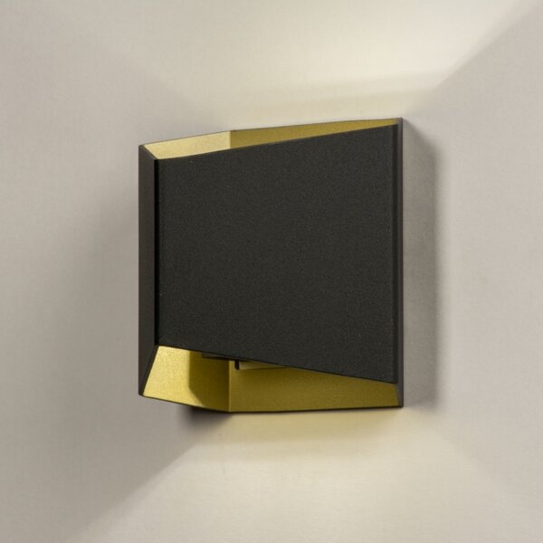 Nástěnné svítidlo do chodby Asymetrical Black and Gold (LMD)