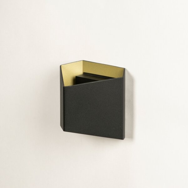 Nástěnné svítidlo do chodby Asymetrical Black and Gold (LMD)