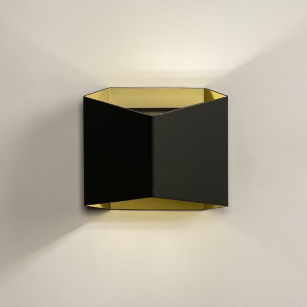 Nástěnné svítidlo do chodby Asymetrical Black and Gold (LMD)