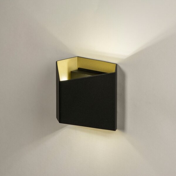 Nástěnné svítidlo do chodby Asymetrical Black and Gold (LMD)