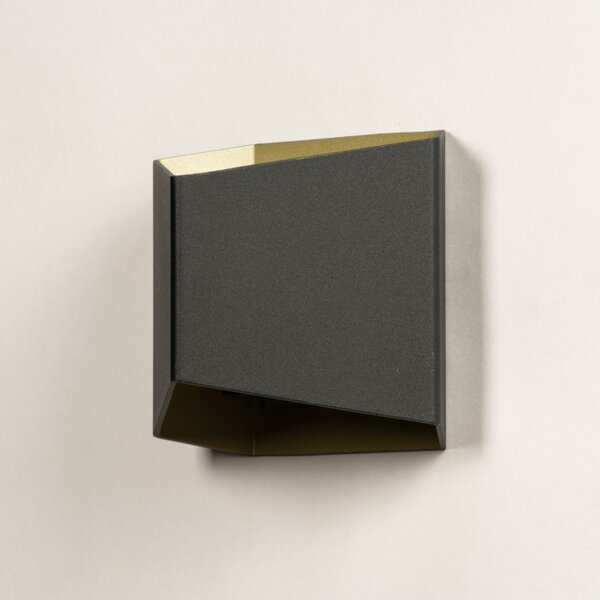 Nástěnné svítidlo do chodby Asymetrical Black and Gold (LMD)