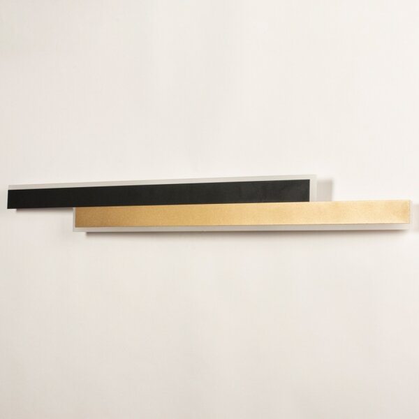Nástěnné designové LED svítidlo Linea Black and Gold 100 (LMD)