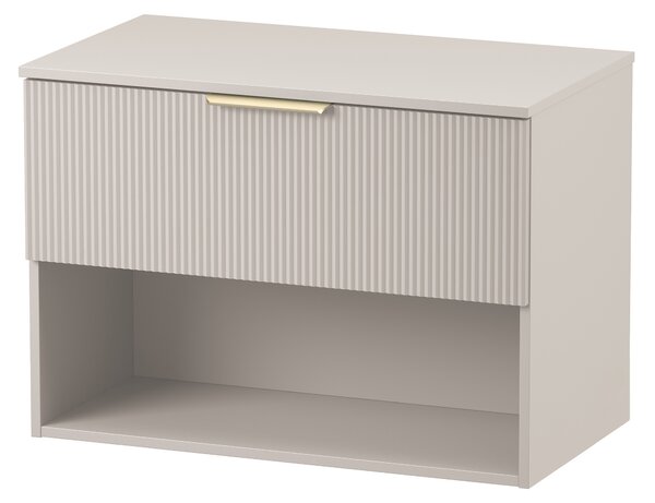 Cersanit Navado skříňka s deskou 80x45x56.7 cm pod umyvadlo závěsná cappuccino-béžová S1023-004