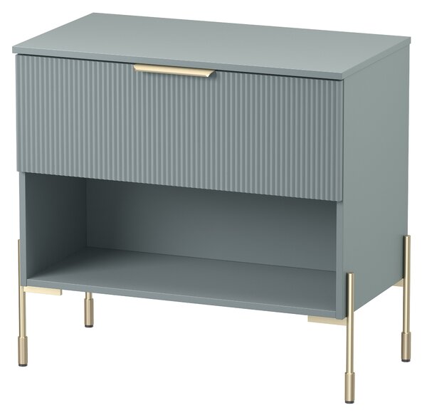 Cersanit Navado skříňka s deskou 80x45x56.7 cm pod umyvadlo závěsná modrá-zelená S1023-003