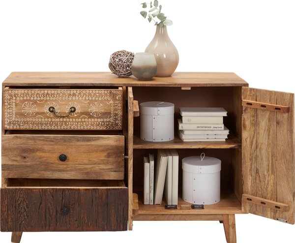 KOMODA, mangové dřevo, hnědá, 115/80/35 cm Ambia Home - Široké komody