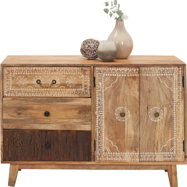 KOMODA, mangové dřevo, hnědá, 115/80/35 cm Ambia Home - Široké komody