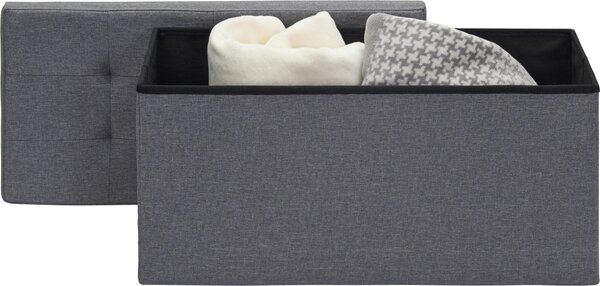 SEDACÍ BOX, textil, kompozitní dřevo, 76/38/38 cm Carryhome - Taburety