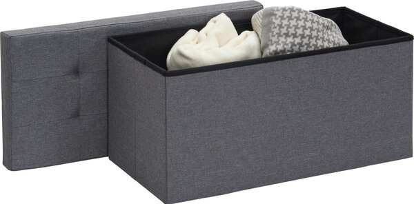 SEDACÍ BOX, textil, kompozitní dřevo, 76/38/38 cm Carryhome - Taburety