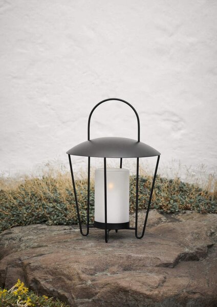 Ferm Living Lucerna na svíčku Abri, black