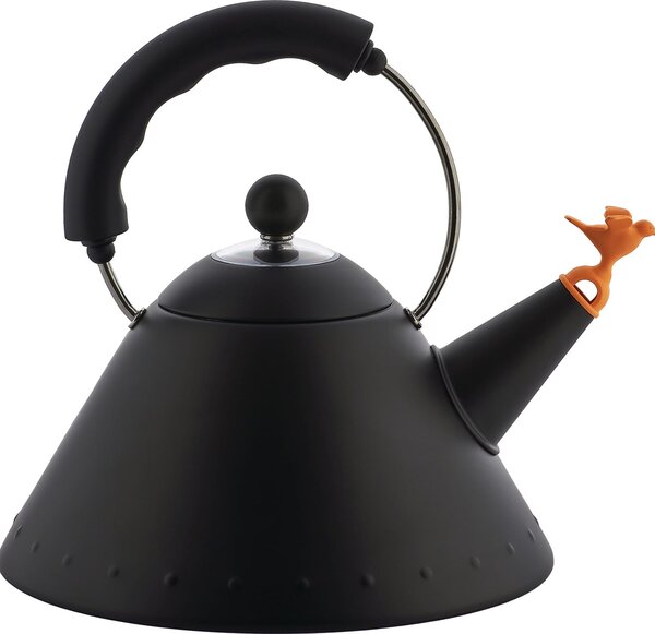 Varná konvice s píšťalkou 9093 Alessi 2 l černá matná