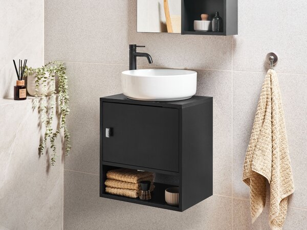 Nástěnná skříňka pod umyvadlo LIMERIA 45 cm Černá