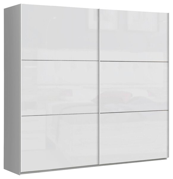 SKŘÍŇ S POSUVNÝMI DVEŘMI, bílá, vysoce lesklá bílá, 220/209,7/61,2 cm home24 - Šatní skříně