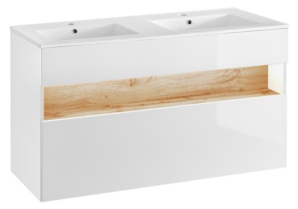 Koupelnová skříňka pod umyvadlo BAHAMA WHITE 120 cm