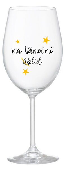 NA VÁNOČNÍ ÚKLID - čirá sklenice na víno 350 ml