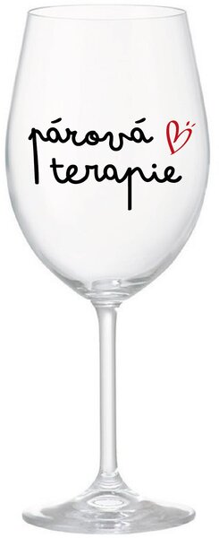 PÁROVÁ TERAPIE - čirá sklenice na víno 350 ml
