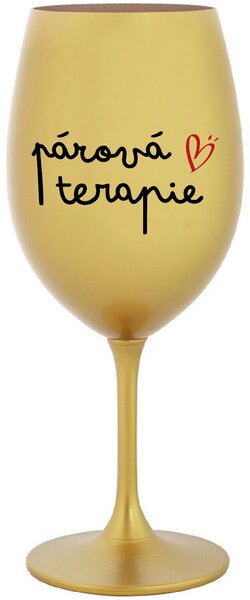 PÁROVÁ TERAPIE - zlatá sklenice na víno 350 ml