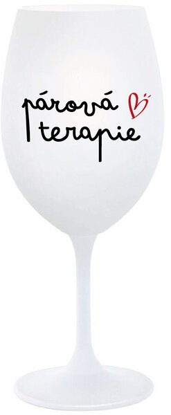 PÁROVÁ TERAPIE - bílá sklenice na víno 350 ml
