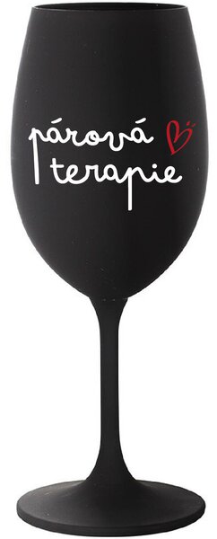 PÁROVÁ TERAPIE - černá sklenice na víno 350 ml