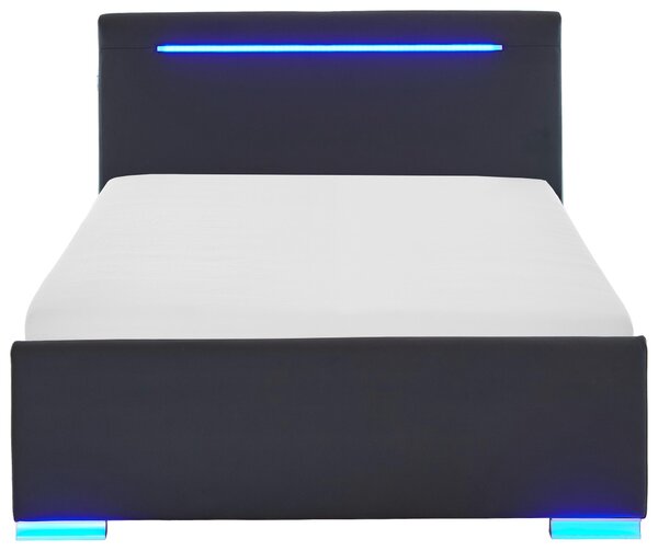 ČALOUNĚNÁ POSTEL, 140/200 cm černá Boxxx - Jednolůžkové postele, Online Only