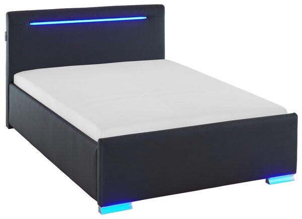 ČALOUNĚNÁ POSTEL, 140/200 cm černá Boxxx - Jednolůžkové postele, Online Only