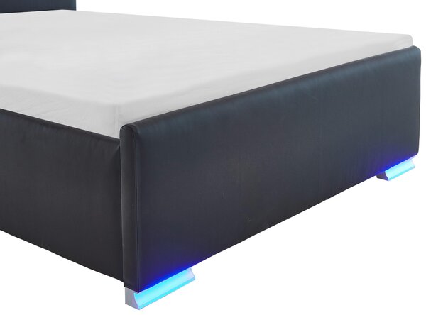 ČALOUNĚNÁ POSTEL, 140/200 cm černá Boxxx - Jednolůžkové postele, Online Only