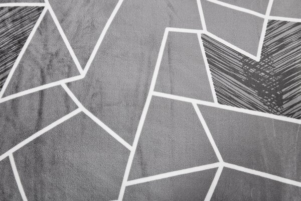 Jahu povlečení mikroflanel Triangulo šedé 140x200+70x90 cm