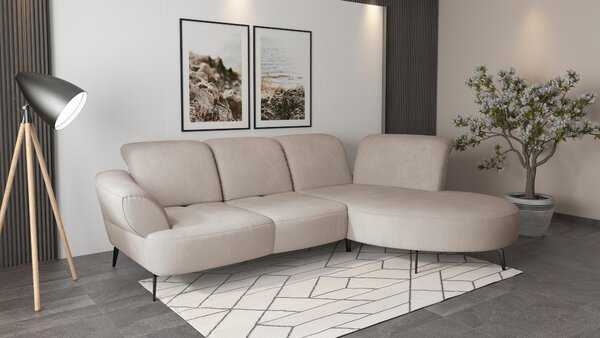 ROHOVÁ SEDAČKA, textil, šedobéžová Sit & More - Sedací soupravy, Online Only