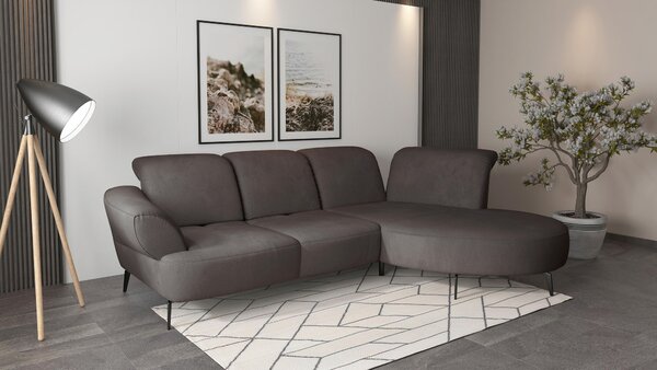 ROHOVÁ SEDAČKA, textil, barvy grafitu Sit & More - Sedací soupravy, Online Only