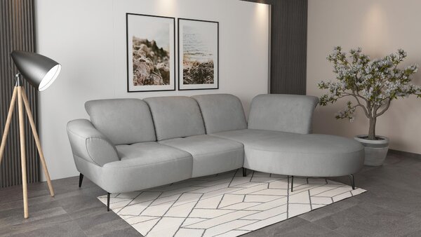 ROHOVÁ SEDAČKA, textil, šedá Sit & More - Sedací soupravy, Online Only