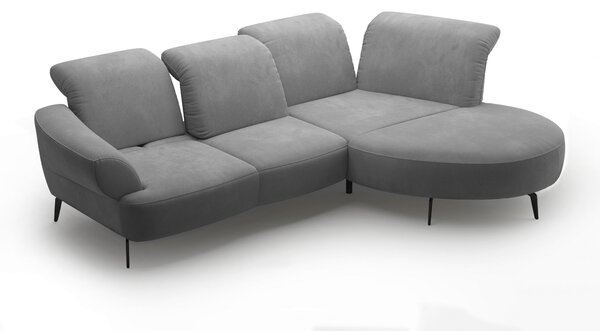 ROHOVÁ SEDAČKA, textil, šedá Sit & More - Sedací soupravy, Online Only