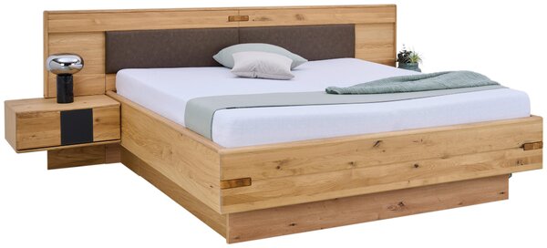 POSTEL S NOČNÍMI STOLKY, 180/200 cm, dub bianco Linea Natura - Postele s nočními stolky