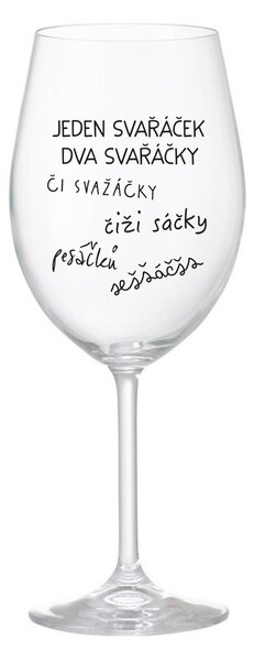 SVAŘÁČEK - čirá sklenice na víno 350 ml