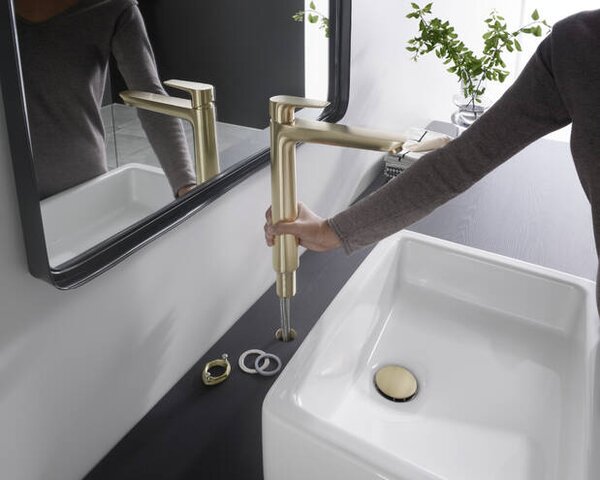 Hansgrohe Talis E Páková umyvadlová baterie 240 bez odtokové soupravy, kartáčovaný bronz 71717140