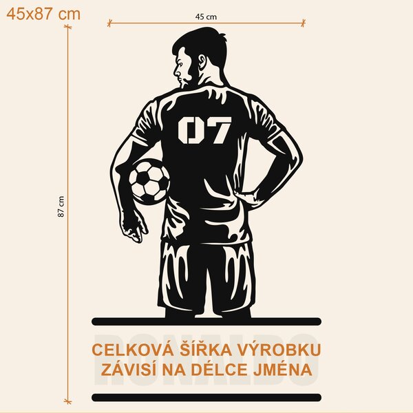 DUBLEZ | Fotbalový dárek pro kluka - Obraz se jménem | Obraz