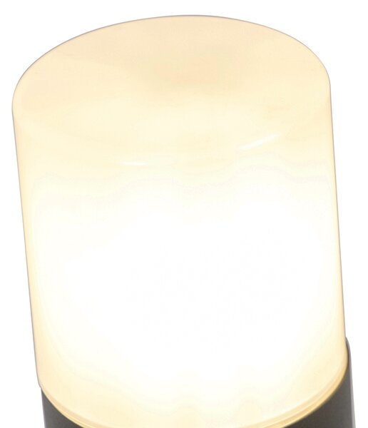 Venkovní lampa černá s opalovým bílým stínítkem 50 cm - Odense