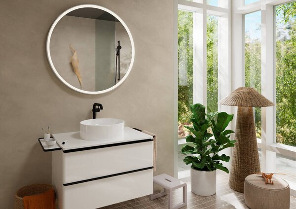 Hansgrohe Tecturis S páková umyvadlová baterie 240 Fine CoolStart EcoSmart+ pro umyvadlové mísy s odtokovou soupravou Push-Open, matná černá 73370670