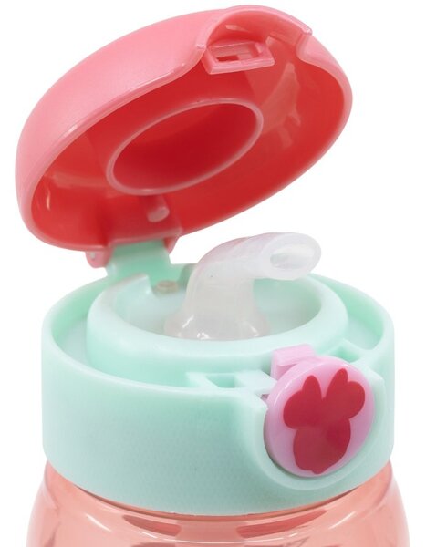 Plastová láhev na pití s brčkem a víčkem Minnie Mouse - 510 ml