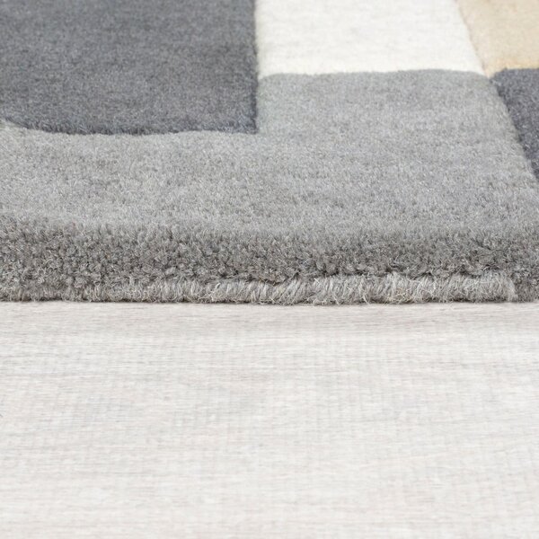 Šedý vlněný běhoun 60x230 cm Collage – Flair Rugs