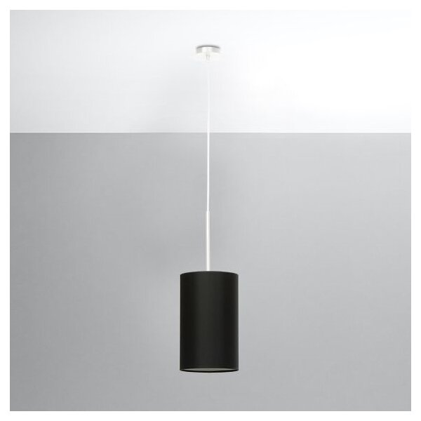 Sollux SL.0742 - Lustr na lanku OTTO 1xE27/60W/230V pr. 15 cm černá