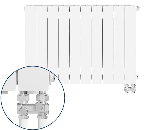 KFA Armatura ADR pokojový radiátor 57x80 cm podłączenie spodní bílá 763-101-44