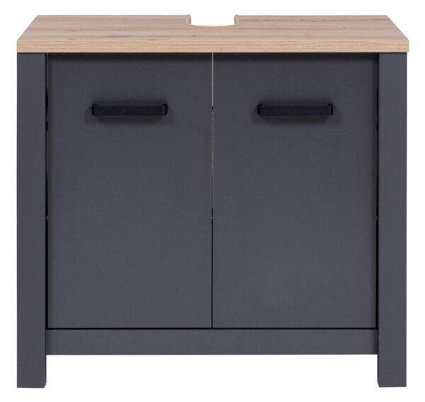 SKŘÍŇKA POD UMYVADLO, antracitová, antracitová, 70/63/40 cm home24 - Koupelnové série, Online Only