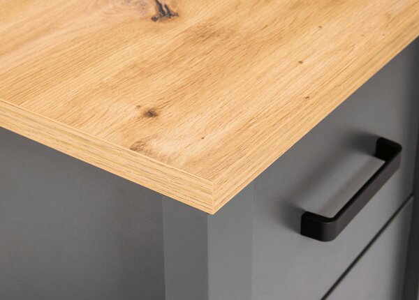 MIDI SKŘÍŇKA, antracitová, dub artisan, 42/94/40 cm home24 - Koupelnové série, Online Only